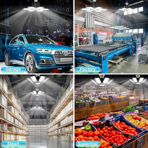 Led Garage Lights 2 Pack 200W Super Bright Ceiling Led Shop Lights (2 Count)