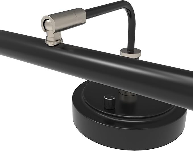 Cocoweb 19" Black with Brass Accents LED Directional Piano Desk Lamp - PLED101D (Satin Nickel) - Aura Lighting