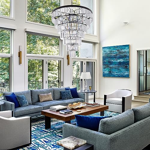 Large Crystal Chandelier for High Ceiling