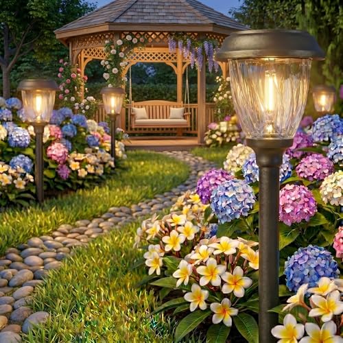 Solar Pathway Lights Outdoor 6 Pack (6 Count)