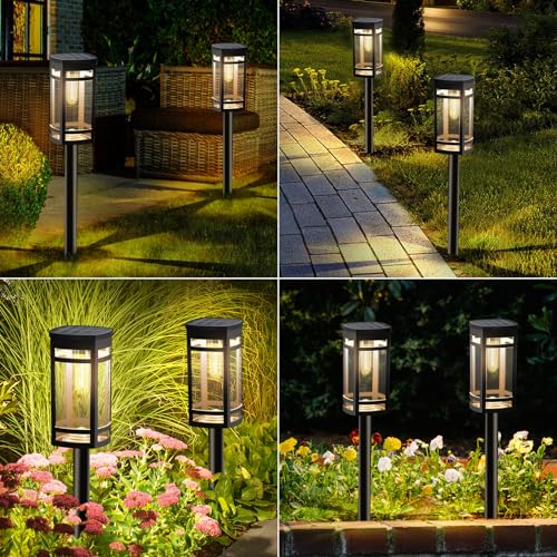 12 Pack Solar Pathway Lights Outdoor Waterproof (12 Count)