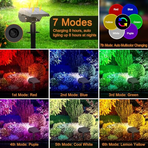 Solar Color Changing Spot Lights Outdoor (2 Count)