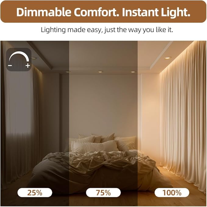 12 Pack BR30 LED Bulbs, 65W Equivalent, 10W 2700K Soft White, 700 Lumens, Flicker-Free, Dimmable Recessed Can Flood Lights for Home & Kitchen, Long Lasting & Energy Efficient, E26 Base, UL Listed