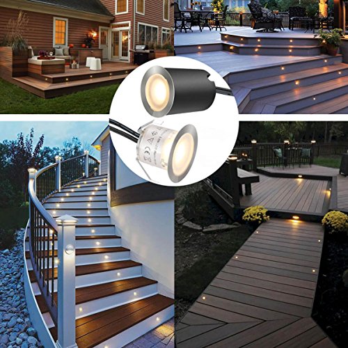 10 Pack Recessed LED Deck Light Kits with Protecting Shell (10 Count)