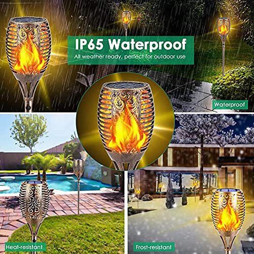 Flickering Flame Solar Torch Lights Outdoor (4 Count)