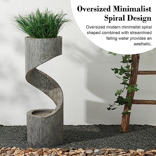 Outdoor Water Fountain with LED Light