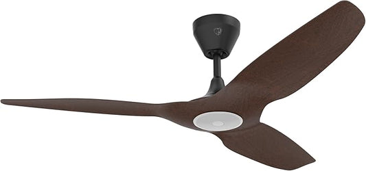 Big Ass Fans – Haiku L, Smart Ceiling Fan – Energy Efficient Cooling for Home, Bedroom, Office, Living Space, and More – 16 Lighting Settings with 7 Speed Settings – 52” - Cocoa/Black - Aura Lighting
