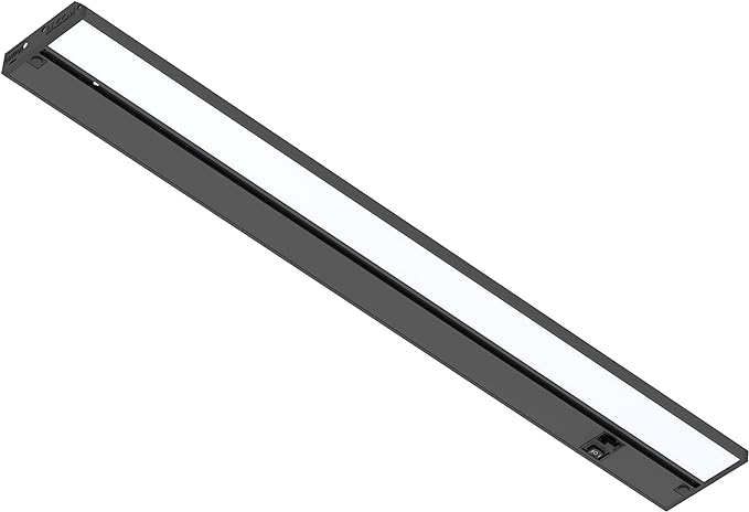 LAGOM Halo Under Cabinet Light, 22‑Inch Hardwired Dimmable LED, 2700K/4000K/5000K, Power Cord Sold Separately, Black, UC0122BK27