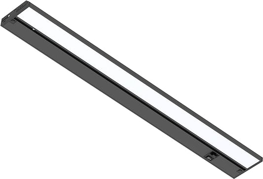 LAGOM Halo Under Cabinet Light, 22‑Inch Hardwired Dimmable LED, 2700K/4000K/5000K, Power Cord Sold Separately, Black, UC0122BK27