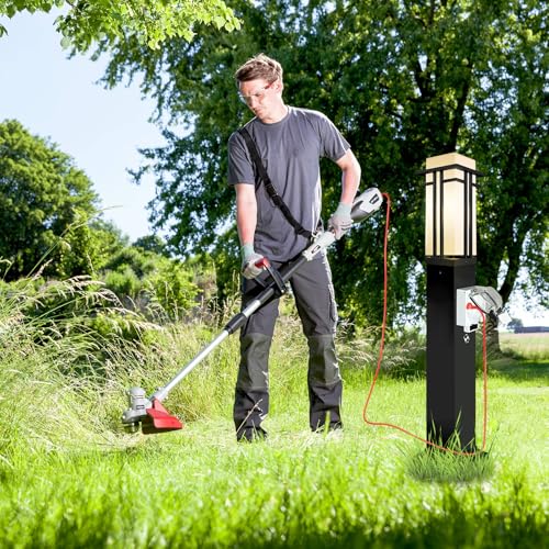 Outdoor Lamp Post with Outlet
