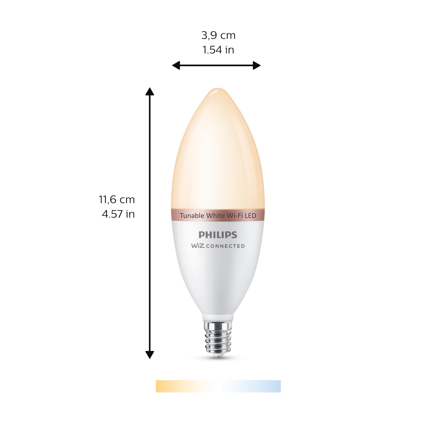 Smart 40W B12 Tunable White Smart Candle (4 Count)