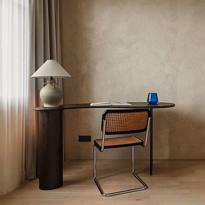 New Chinese Wabi-sabi Style Living Room Bed Bedside Desk Light Vintage Natural Fabric Ceramic Desk Lamp Club Villa Restaurant Coffee Shop Table Lamp Study Apartment Office Lighting Fixture