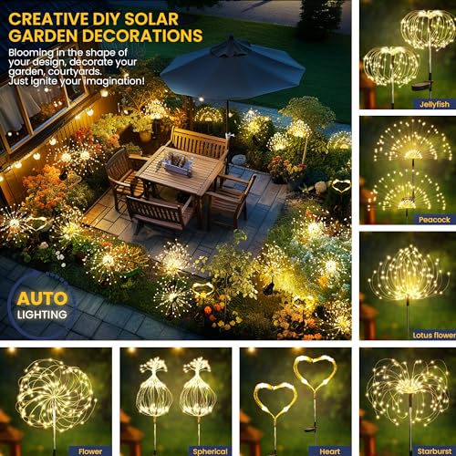 6 Pack Solar Firework Lights Outdoor (6 Count)