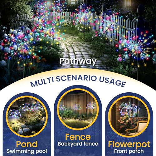 8 Pack Solar Firework Lights Outdoor (8 Count)