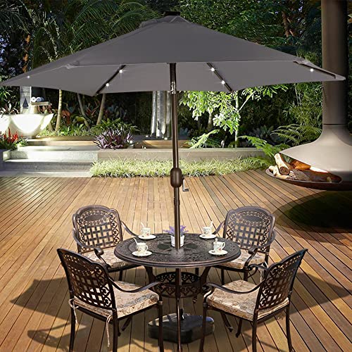7.5 ft Solar Umbrella 18 LED Lighted Patio Umbrella Table Market Umbrella