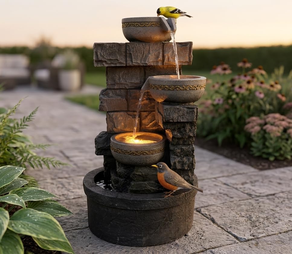 Cheng Pin 28'' Tall Outdoor Water Fountain