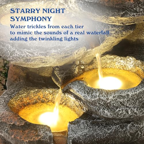 Outdoor Cascading Rock Water Fountain