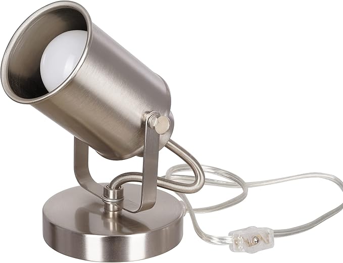 Catalina Lighting Modern Multipurpose Spotlight Desk or Wall Mount Accent Lamp, 6", Brushed Nickel, Pack of 1