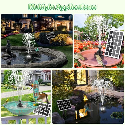 Solar Fountain Kit White Lights