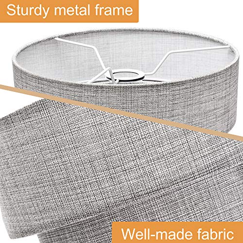 3 tier Drum Linen Lamp Shade for Pendant Lamp Floor Lamp Chandelier Replacement Shade Clip on Bulb Classic Round Lampshade Cover Only