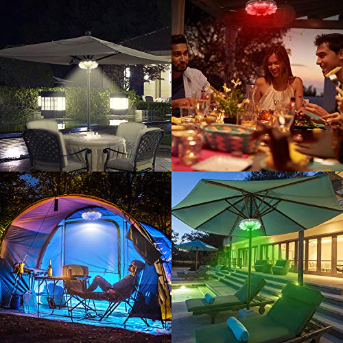 Battery Operated Hanging Lights Outdoor Patio Umbrella Light RF Remote Control