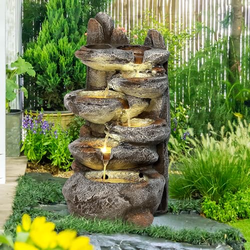 Outdoor Cascading Rock Water Fountain