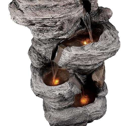 39.37 in. Outdoor Faux Stacked Stone 4