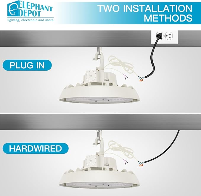 UFO Led High Bay Light with Motion Sensor, 150/200/240W, 21000/28000/33600lm, 2CCT 4000K/5000K, 0-10V Dimmable High Bay Led Shop Lights for Gym Factory Warehouse, Hook,6' Cable, UL&DLC