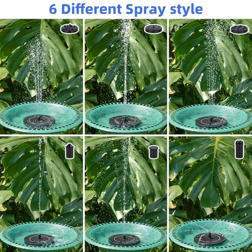 3.5W Solar Bird Bath Fountain Pump with 6 Nozzles & Fixed Pipes