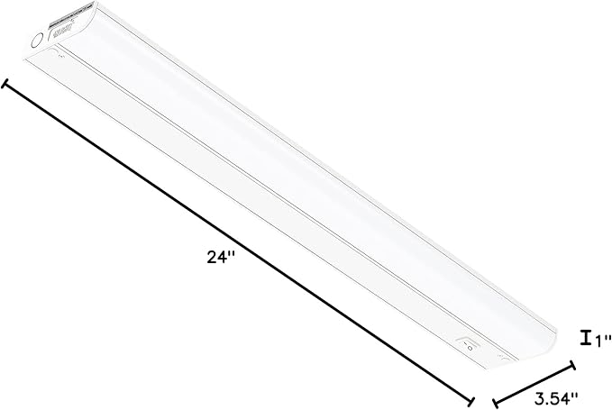 Inlight 24-inch Hardwired Only LED Under Cabinet Lighting, Daylight White(5000k), Dimmable, Matte White Finished, ETL Listed, IN-0201-13-WH-50