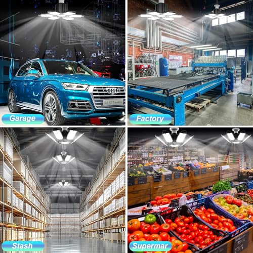 Led Garage Lights 4 Pack 200W Super Bright Ceiling Led Shop Lights (4 Count)
