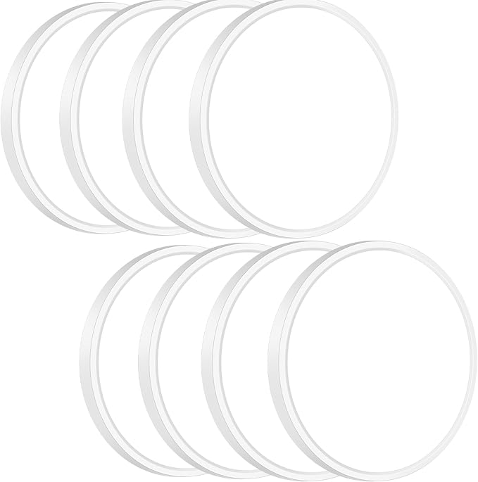 slochi 8Pack LED Flush Mount Ceiling Light Fixture, 9 Inch 18W, 2200LM, Super Slim 0.7 Inch, 3000K-6500K Adjustable Low Profile LED Ceiling Lights for Bathroom, Closet, Hallway(White)
