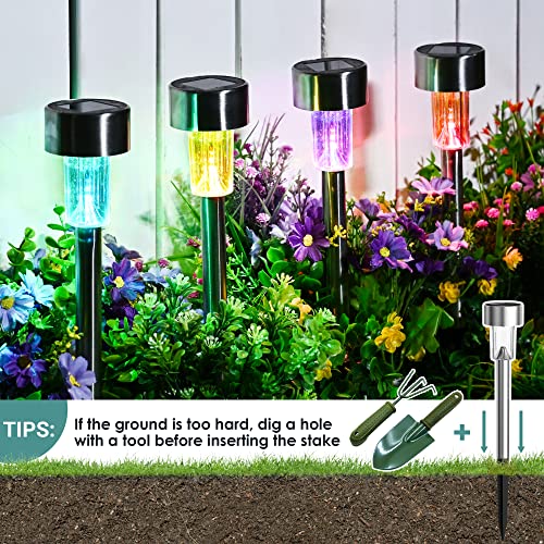 Outdoor Waterproof Multicolor Solar Garden Lights (12 Count)