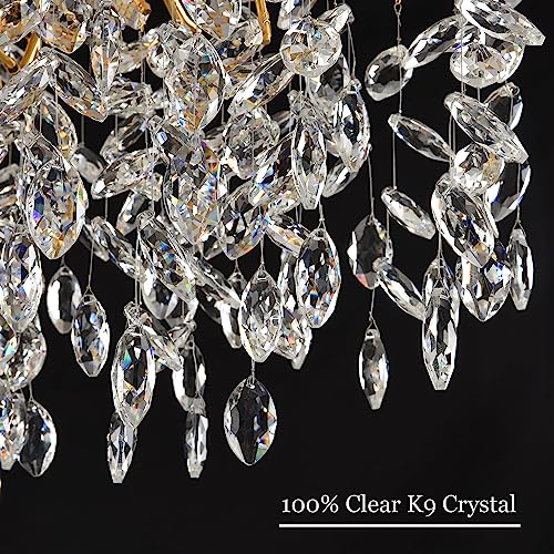 Modern Rectangle Crystal Tree Branch Chandelier