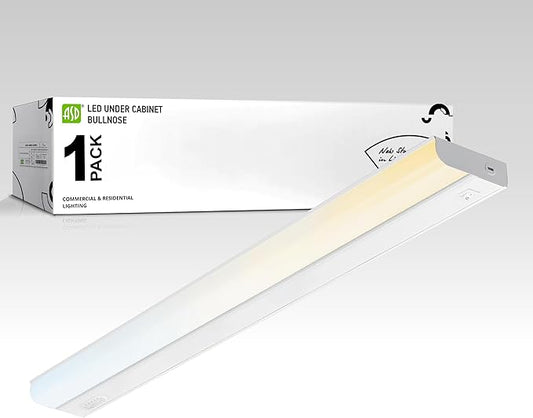 ASD 32 Inch Hardwired LED Under Cabinet Light, On/Off & 5CCT Switch 2700K-5000K, 16W 1436LM CRI90+, Direct Wire Low Profile Linkable Fixture, Dimmable Under Counter Kitchen Lighting, White, UL