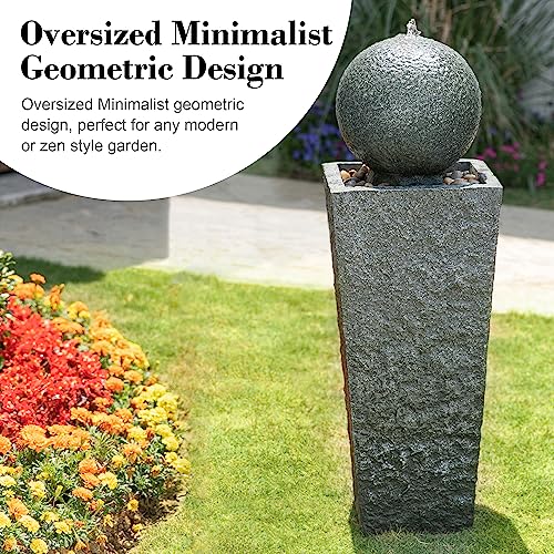 Outdoor Water Fountain with LED Light