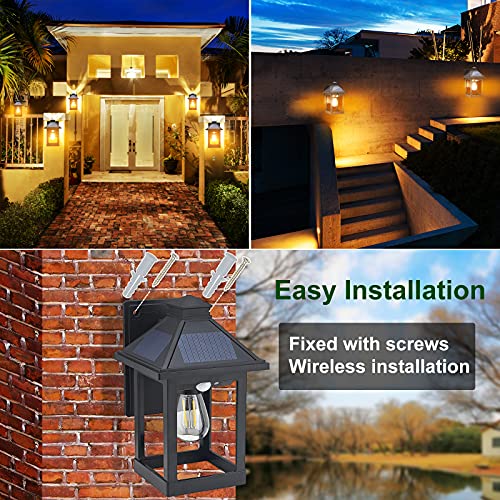 Solar Wall Lanterns Outdoor with 3 Modes