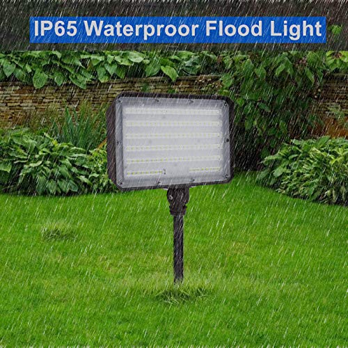 2Pack Dusk to Dawn Outdoor 100W LED Flood Light with Knuckle (2 Count)