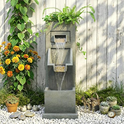35H Modern Outdoor Water Fountain with 3
