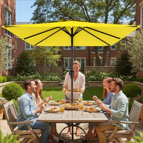 8' X 10' Rectangular Patio Umbrella with Solar Lights