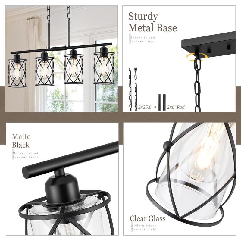 4 Light Kitchen Island Lighting