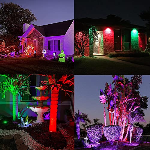 Metal Solar Spot Lights Outdoor with 9.8ft Cable Solar Powered Landscape Lighting Low Voltage IP65 Waterproof Auto On (19.99 Count)