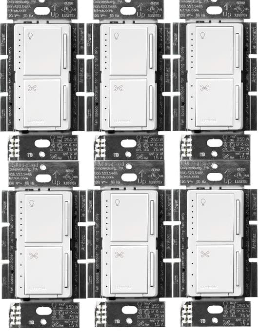 Maestro Fan Control and Light Dimmer for Dimmable LEDs (6 Count)