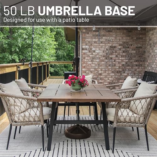 Durable Fillable Umbrella Base Designed to be Used with a Patio Table 3.5 pounds