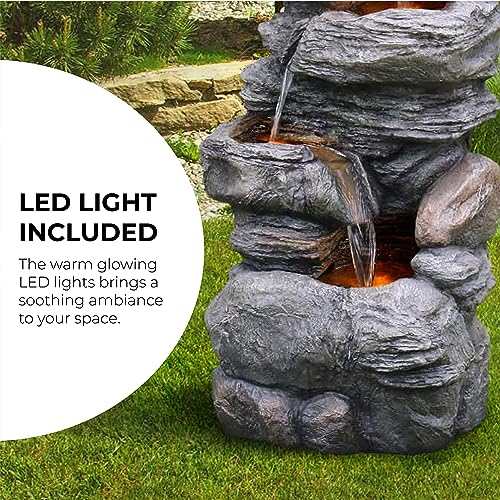39.37 in. Outdoor Faux Stacked Stone 4