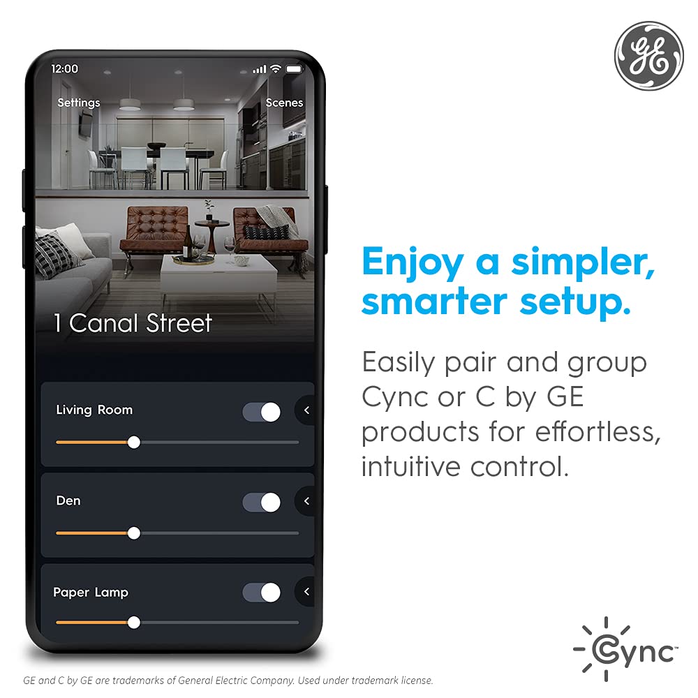 GE A19 LED Smart Light Bulbs (2 Count)