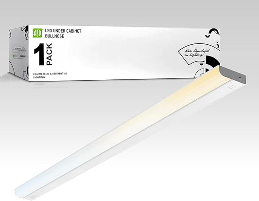 ASD 48 Inch Hardwired LED Under Cabinet Light, On/Off & 5CCT Switch 2700K-5000K, 24W 2087LM CRI90+, Direct Wire Low Profile Linkable Fixture, Dimmable Under Counter Kitchen Lighting, White, UL
