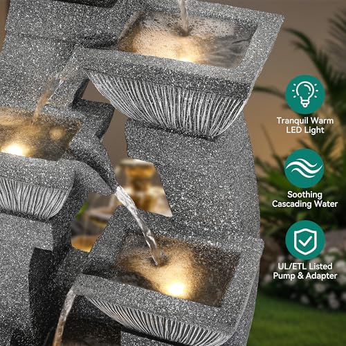 40.5" Outdoor Fountain LED 4