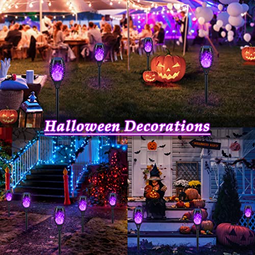 12Pack Purple Solar Halloween Lights for Halloween Decorations Outdoor (12 Count)