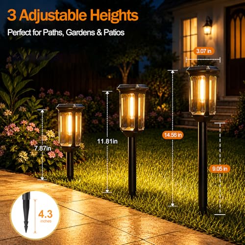 Solar Pathway Lights Outdoor 8 Pack (8 Count)